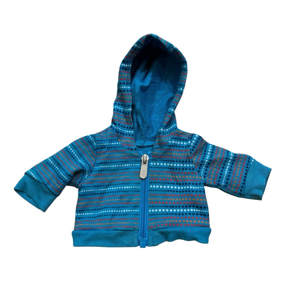American Girl Bitty Baby Blue Printed Full Zip Hoodie‎